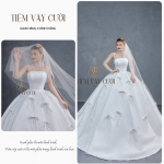 TVC347 Đầm Cưới Cô Dâu, Váy Cưới Đi Tiệc, Cúp Ngực, Tùng Bồng , Váy Thiết Kế